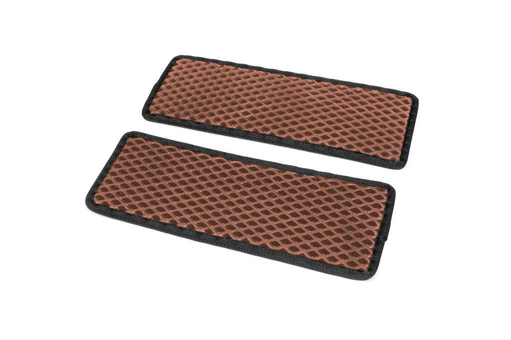 Door sill mats (2 pcs, EVA, Brown) for Renault Master 2011-2023 - Reelken Auto