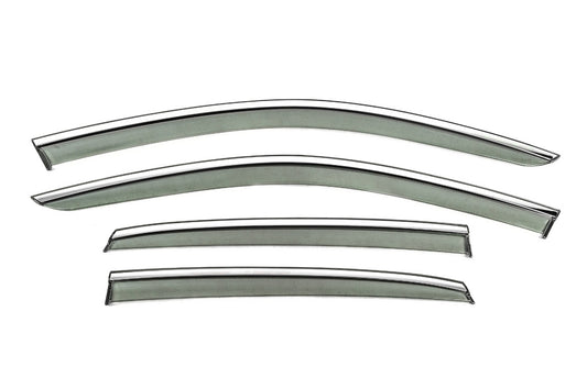 Window Deflectors with Chrome Trim Niken Luxury (4 pcs) for Volkswagen Jetta 2018- - image 1