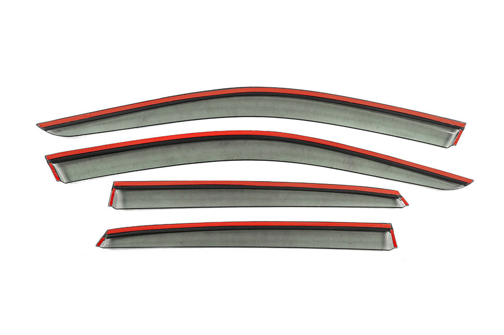 Window Deflectors with Chrome Trim Niken Luxury (4 pcs) for Volkswagen Jetta 2018- - image 3