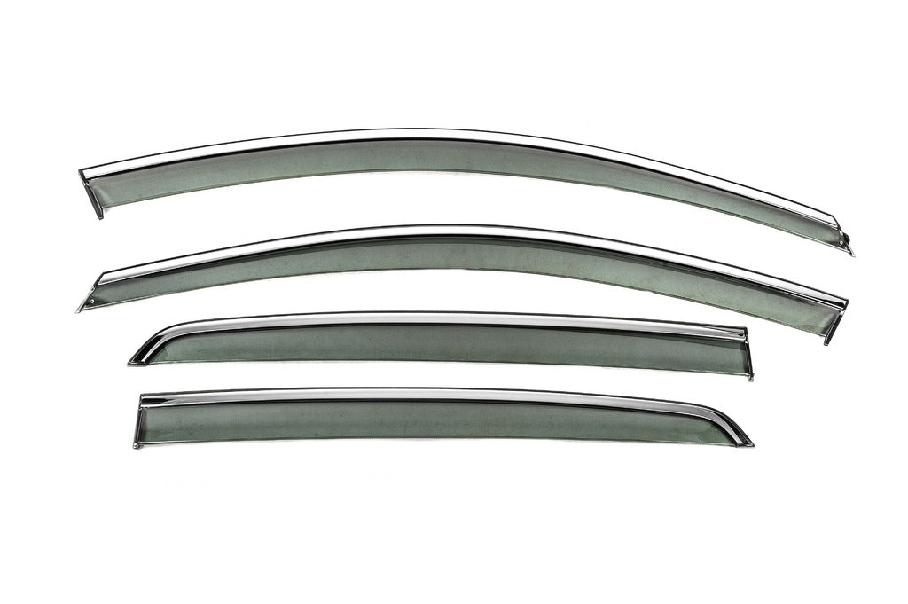 Window Deflectors with Chrome Trim Niken Luxury (HB, 4 pcs) for Volkswagen Golf 8 2019- - image 1