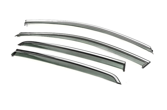Window Deflectors with Chrome Trim Niken Luxury (HB, 4 pcs) for Volkswagen Golf 8 2019- - image 2