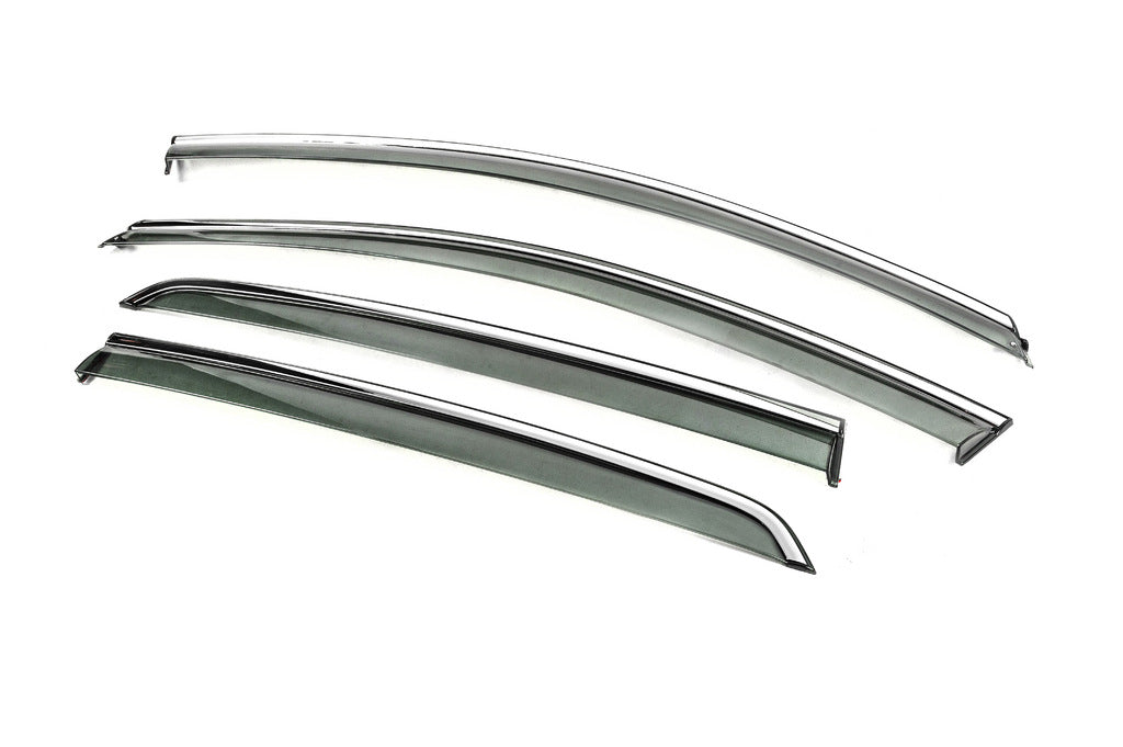 Window Deflectors with Chrome Trim Niken Luxury (HB, 4 pcs) for Volkswagen Golf 8 2019- - image 2