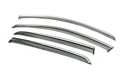 Window Deflectors with Chrome Trim Niken Luxury (HB, 4 pcs) for Volkswagen Golf 8 2019- - image 2