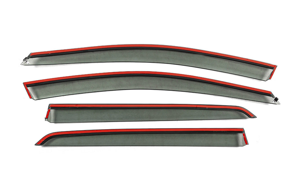 Window Deflectors with Chrome Trim Niken Luxury (HB, 4 pcs) for Volkswagen Golf 8 2019- - image 3