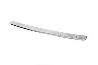 Cover on the rear bumper Carmos V2 gloss (1 door, stainless steel) for Volkswagen T6 - Reelken Auto