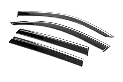 Window Deflectors with Chrome Trim Niken Luxury (4 pcs) for Subaru Forester 2018-2024 - image 2