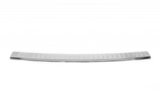 Rear bumper protector with lip (Carmos V2, stainless steel) for Volkswagen T5 Caravelle 2004-2010 - image 1