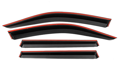 Window Deflectors with Chrome Trim Niken Luxury (4 pcs) for Subaru Forester 2018-2024 - image 3