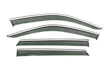 Window Deflectors with Chrome Trim Niken Luxury (HB, 4 pcs) for Skoda Fabia 2014-2021 - image 1