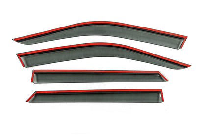 Window Deflectors with Chrome Trim Niken Luxury (HB, 4 pcs) for Skoda Fabia 2014-2021 - image 3