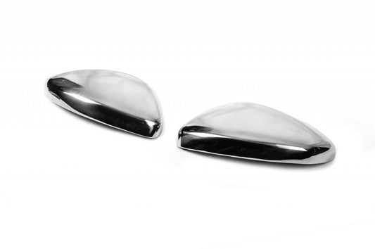 Covers for mirrors (2 pcs., stainless steel) for Citroen C-3 2016-2023 - image 2