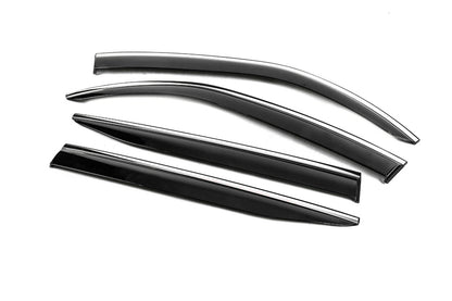 Window Deflectors with Chrome Trim Niken Luxury (4 pcs) for Toyota Land Cruiser 300 2021- - image 2
