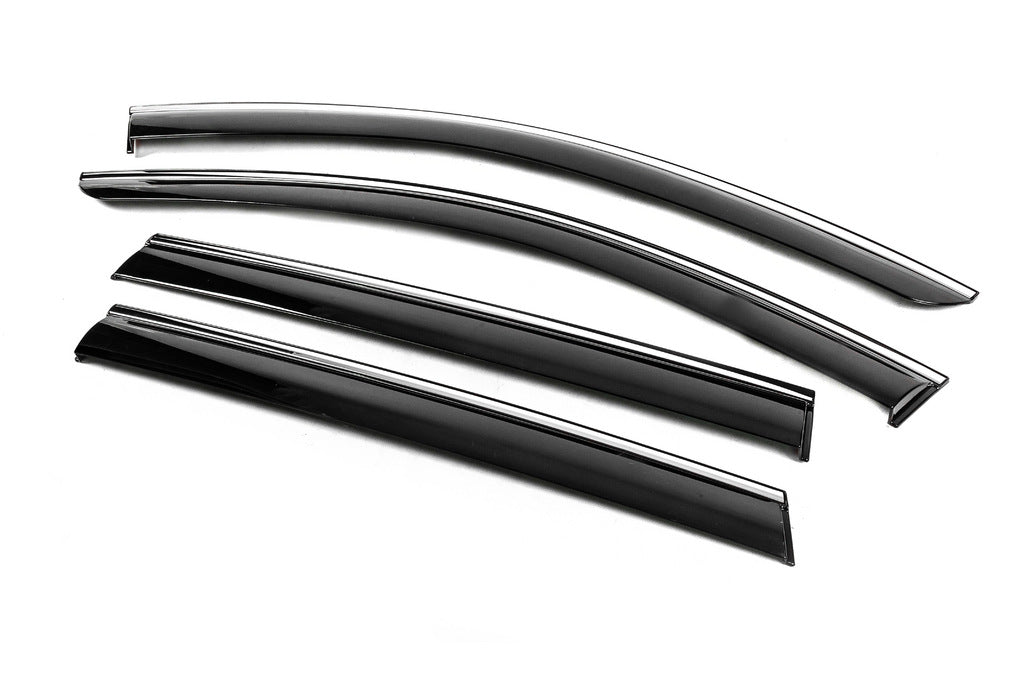 Window Deflectors with Chrome Trim Niken Luxury (4 pcs) for Subaru Outback 2009-2014 - image 2
