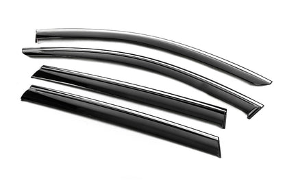 Window Deflectors with Chrome Trim Niken Luxury (4 pcs) for Subaru Outback 2009-2014 - image 2