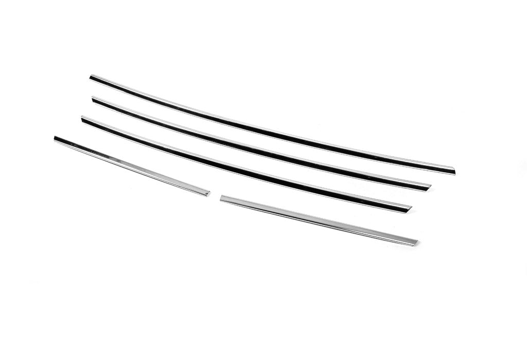 Covers on the radiator grill 2013-2018 (5 pcs., stainless steel) for Ford Custom 2013-2022 - image 4