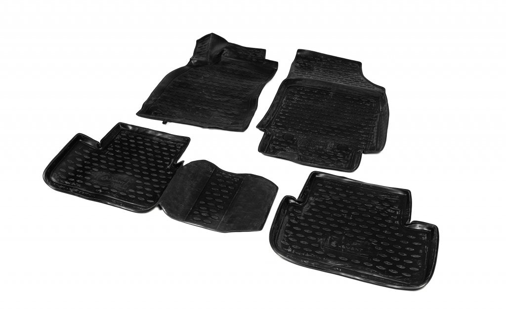 Rubber floor mats (4 pcs, Novline) for Renault Fluence 2009-2016 - image 1