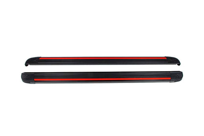 Side steps Maya Red (2 pieces, aluminum) for Suzuki SX4 S-Cross 2013-2016 - Reelken Auto
