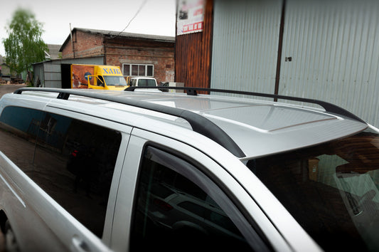 Railings black CAN Original design (metal legs) for Mercedes Vito / V-class W447 2014↗ year - image 1