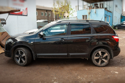 Window deflectors with chrome trim (4 pcs, Niken) for Nissan Qashqai 2010-2014 - image 3