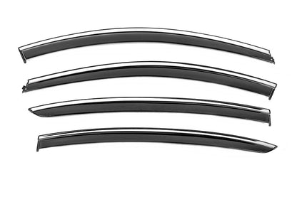 Window Deflectors with Chrome Trim Niken Luxury (4 pcs) for Renault Fluence 2009-2016 - image 2