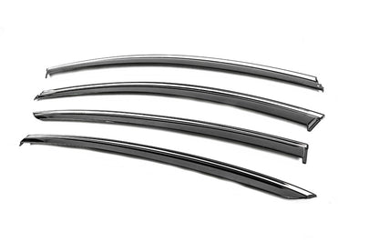 Niken Luxury chrome windbreakers (4 pcs) for Renault Fluence 2009-2016 - image 2
