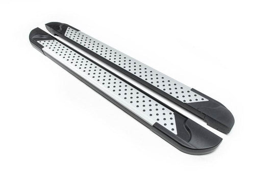 Side sills Allmond Grey (2 pieces, aluminum) for GMS Sierra 2019- - Reelken Auto