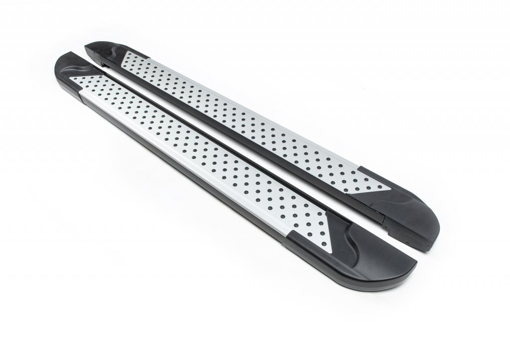 Side Steps Allmond Grey (2 pcs, Aluminum) for Mazda CX-7 2006-2012 - image 1