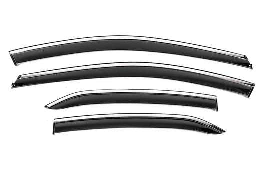 Window Deflectors with Chrome Trim Niken Luxury (4 pcs) for Toyota Camry 2018-2023 - image 1
