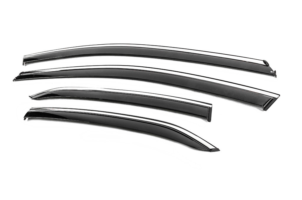 Window Deflectors with Chrome Trim Niken Luxury (4 pcs) for Toyota Camry 2018-2023 - image 2