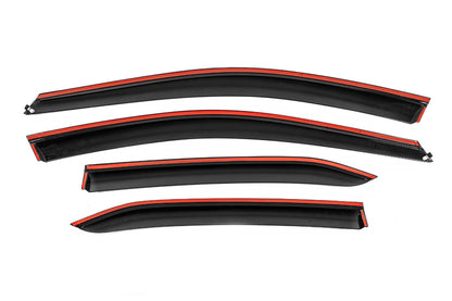 Window Deflectors with Chrome Trim Niken Luxury (4 pcs) for Toyota Camry 2018-2023 - image 3