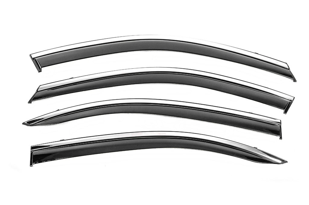 Window Deflectors with Chrome Trim Niken Luxury (SD, 4 pcs) for Skoda Octavia IV A8 2020- - image 1