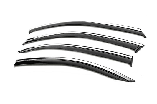 Window Deflectors with Chrome Trim Niken Luxury (SD, 4 pcs) for Skoda Octavia IV A8 2020- - image 2