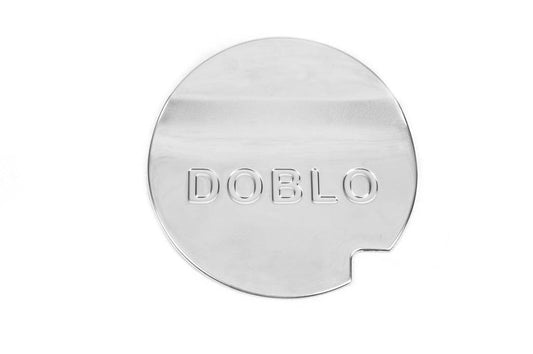 Cover on the hatch of the gas tank Carmos (stainless steel) for Fiat Doblo II 2010-2022 - Reelken Auto
