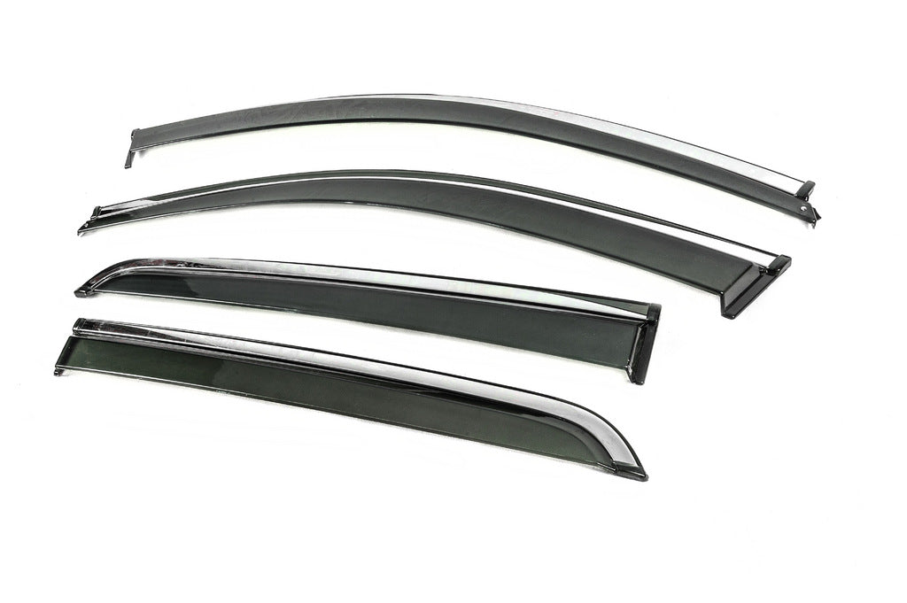 Window Deflectors with Chrome Trim Niken Luxury (4 pcs) for Renault City K-ZE 2021- - image 2
