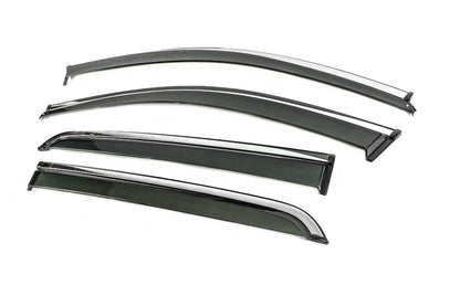 Window Deflectors with Chrome Trim Niken Luxury (4 pcs) for Renault City K-ZE 2021- - image 2