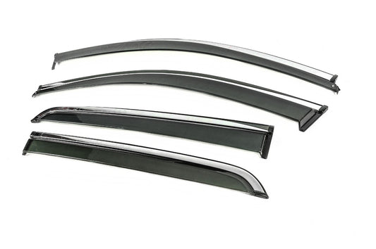 Window Deflectors with Chrome Trim Niken Luxury (4 pcs) for Dongfeng EX1 2020- - image 2