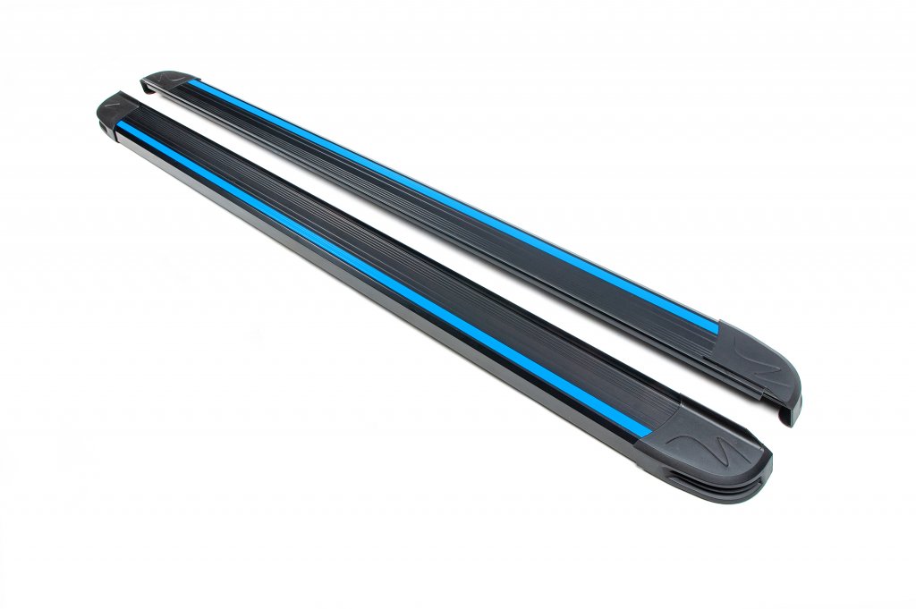Side Steps Maya Blue-Black (2 pcs, Aluminum) for Renault Trafic 2015- - image 1