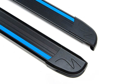 Side sills Maya Blue (2 pieces, aluminum) for DS7 Crossback - Reelken Auto