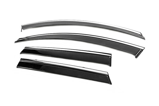 Window Deflectors with Chrome Trim Niken Luxury (4 pcs) for Renault Kadjar 2015-2022 - image 2