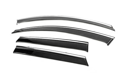 Window Deflectors with Chrome Trim Niken Luxury (4 pcs) for Renault Kadjar 2015-2022 - image 2