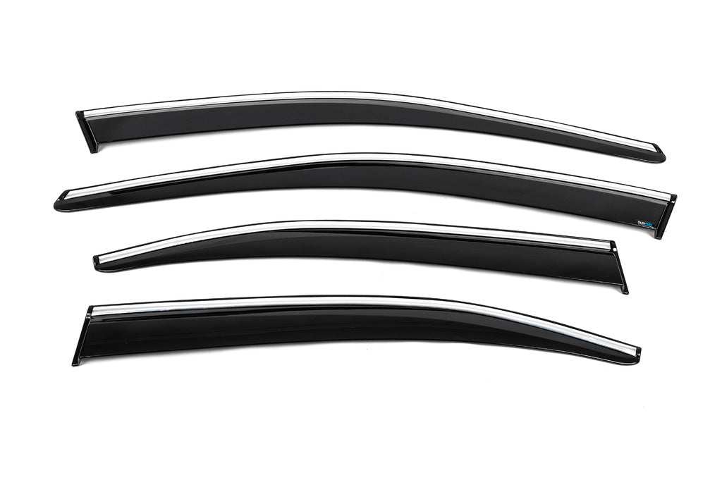 Window Deflectors with Chrome Trim SD (4 pcs, Sunplex Chrome) for Skoda Superb 2015-2024 - image 3