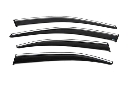 Window Deflectors with Chrome Trim SD (4 pcs, Sunplex Chrome) for Skoda Superb 2015-2024 - image 3