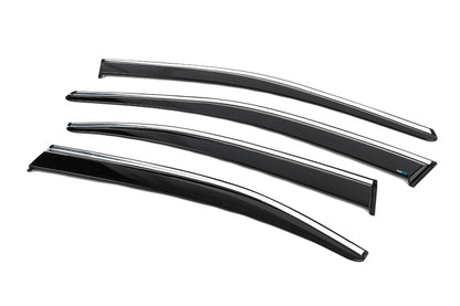 Window Deflectors with Chrome Trim SD (4 pcs, Sunplex Chrome) for Skoda Superb 2015-2024 - image 2