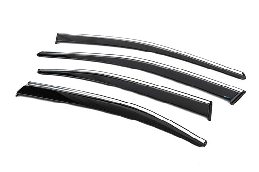 Window Deflectors with Chrome Trim SD (4 pcs, Sunplex Chrome) for Skoda Superb 2015-2024 - image 2