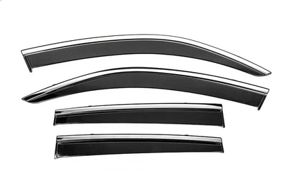 Window Deflectors with Chrome Trim Niken Luxury (4 pcs) for Subaru Forester 2013-2018 - image 1