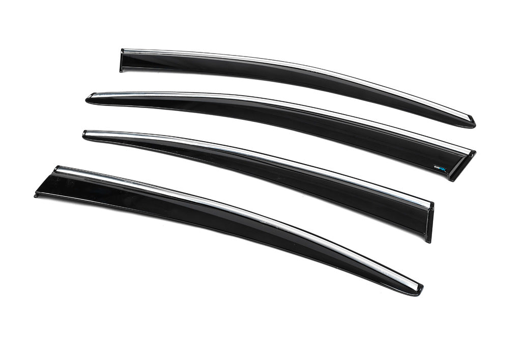 Window Deflectors with Chrome Trim (4 pcs, Sunplex Chrome) for Volkswagen Passat B6 2006-2012 - image 7