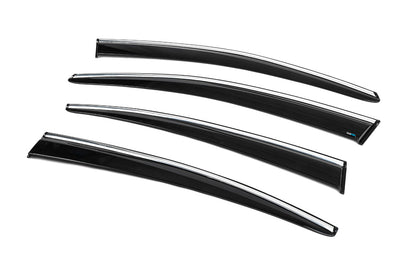 Window Deflectors with Chrome Trim (4 pcs, Sunplex Chrome) for Volkswagen Passat B6 2006-2012 - image 7