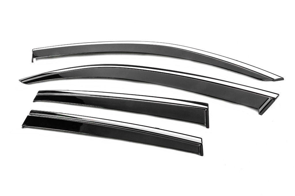 Window Deflectors with Chrome Trim Niken Luxury (4 pcs) for Subaru Forester 2013-2018 - image 2