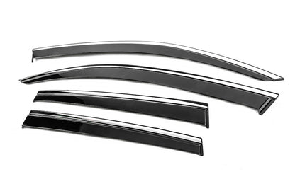 Window Deflectors with Chrome Trim Niken Luxury (4 pcs) for Subaru Forester 2013-2018 - image 2