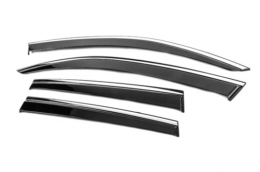 Window Deflectors with Chrome Trim Niken Luxury (4 pcs) for Subaru Forester 2013-2018 - image 2